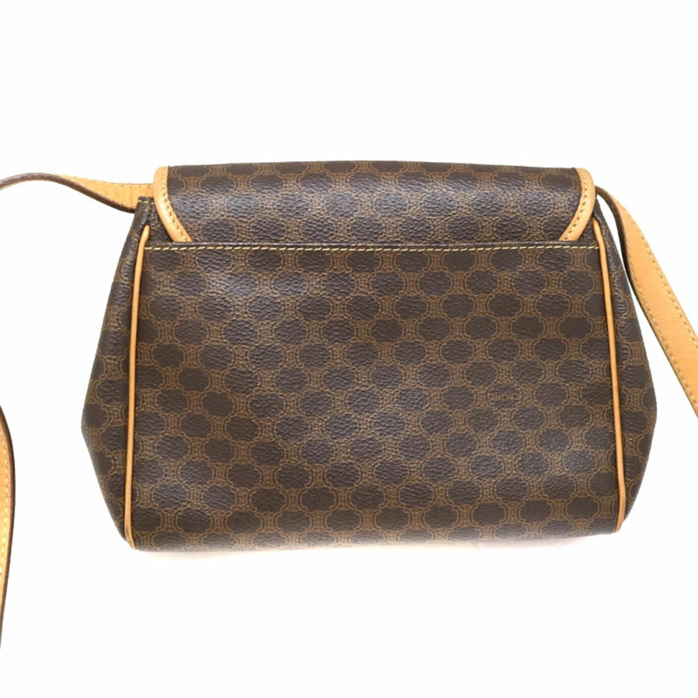 CELINE shoulder bag circle logo Macadam brown leather - Picture 3 of 6